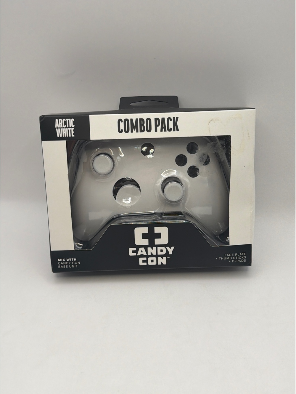 Candy Con Arctic White Combo Pack Face Plate and Thumb Stick Covers for Wireless
